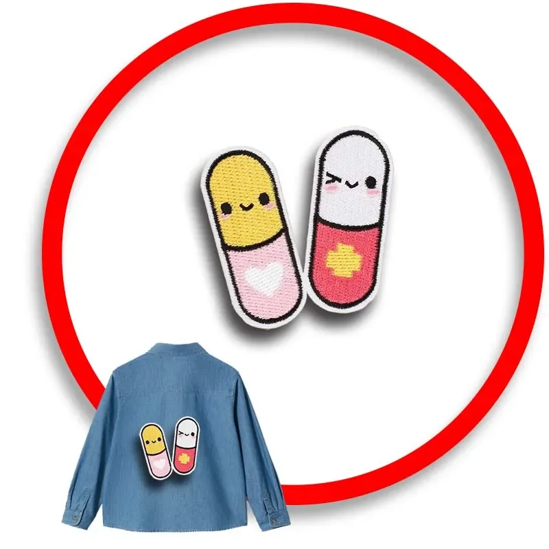 

1Pcs Patch Stickers Iron On Patches for Clothing Sewing Medical Hospital Embroidery Fusible Applique Badge Bag Decoration Stripe