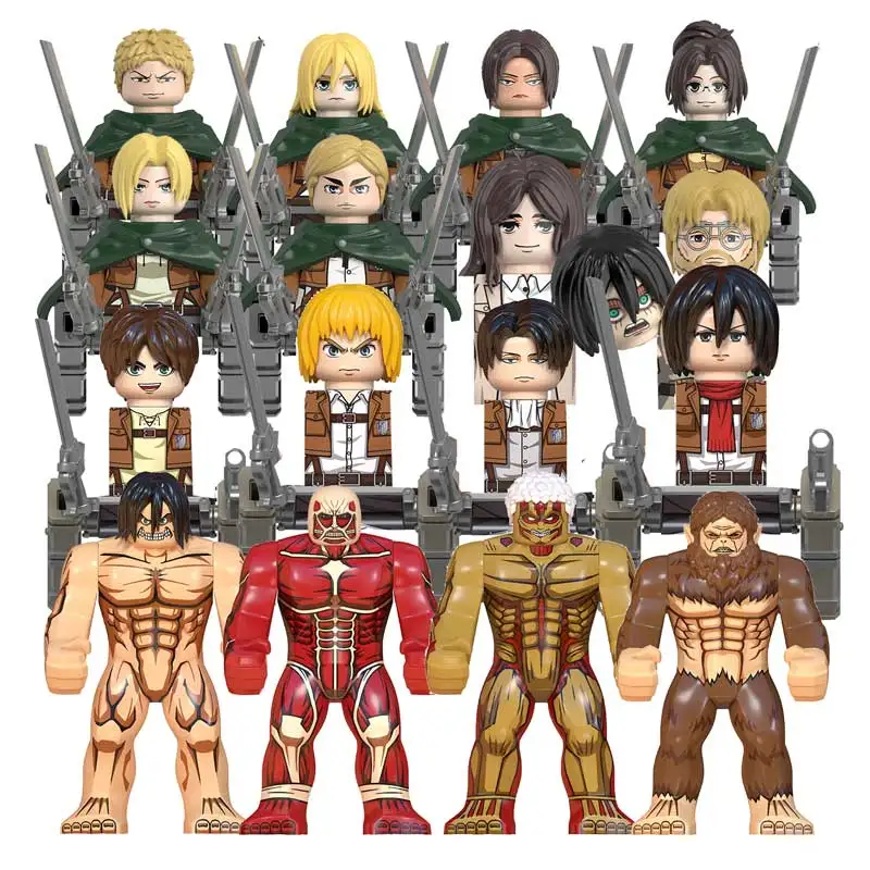 

Мини-фигурки WM6165 WM6148, конструктор Leonhart Erwin Smith Hange Zeke Jaeger, японские экшн-игрушки, WM6148