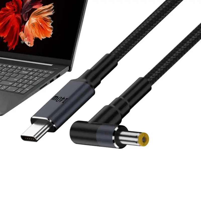 

Нейлоновый плетеный кабель-переходник с Type C на DC, 140 Вт, 180 см