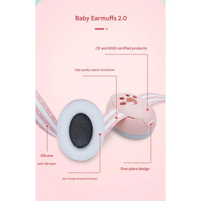 Noise Cancelling Ear Muffs Baby For Children Sleeping Studying Stress Relief Noise Reduction