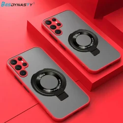 Magnetic Matte Translucent Shockproof Phone Case with MagSafe Compatibility - S25 (Red)