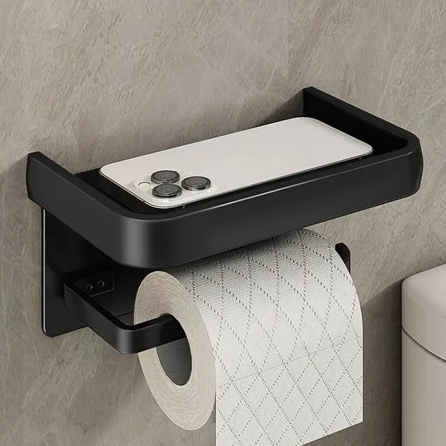 Porte-papier hygiénique en alliage d'aluminium, porte-mouchoir T1, étagère de rangement HOAccessrespiration 2