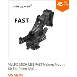 VULPO Taktische FAST MICH Helm Seite Schiene Mount Adapter Feste Halterung Für Gopro HD Hero 1-5 Action Kamera Multi-winkel Einstellbar – Detail 2