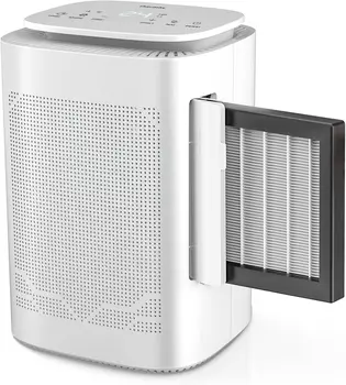 Dehumidifier and Air Purifier Combo  Filter and Negative Air Ion Function Water Tank with Drain Hose 24hrs Auto-Off Timer