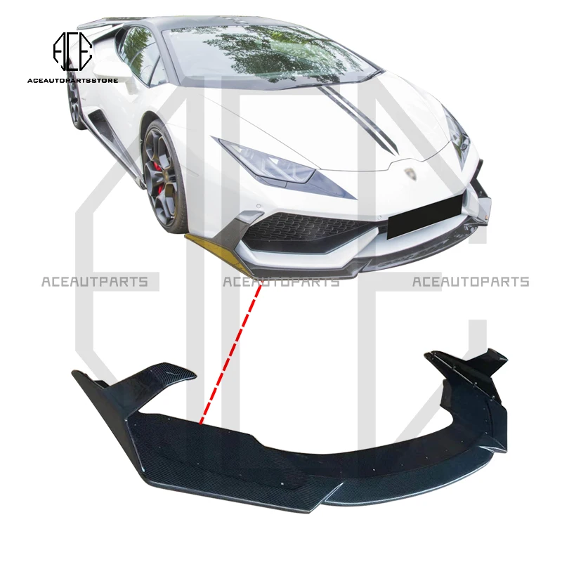 

Carbon Fiber Material Front Bumper Lip Chin Spoiler Shovel Splitters Case For Lamborghini Huracan LP610-4 Car Styling 2014-2018