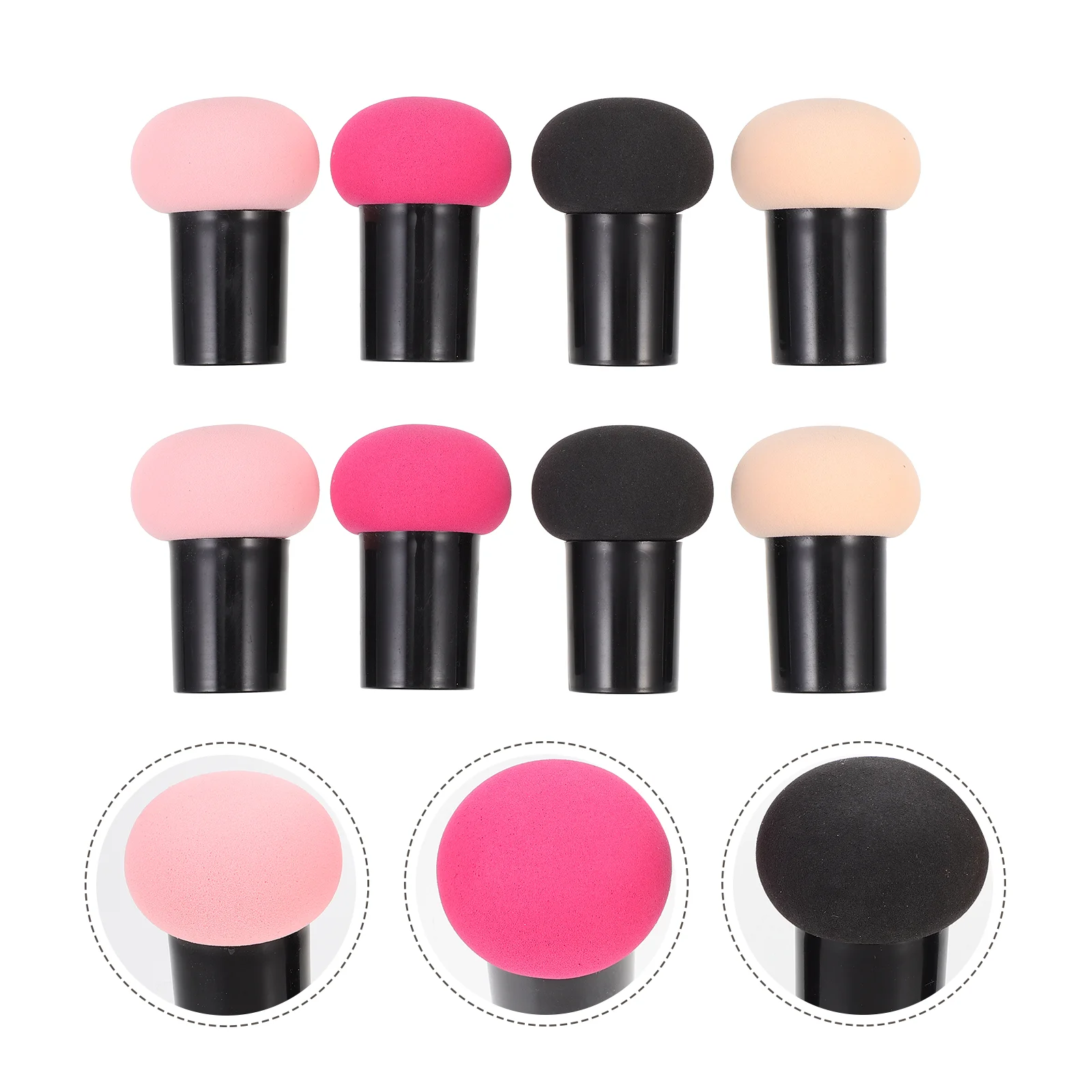 

8 Pcs Powder Puff Sponge Makeup Sponges with Handle Foundation Mushroom Facial Hydrophilic Polyurethane Girl Cosmetics