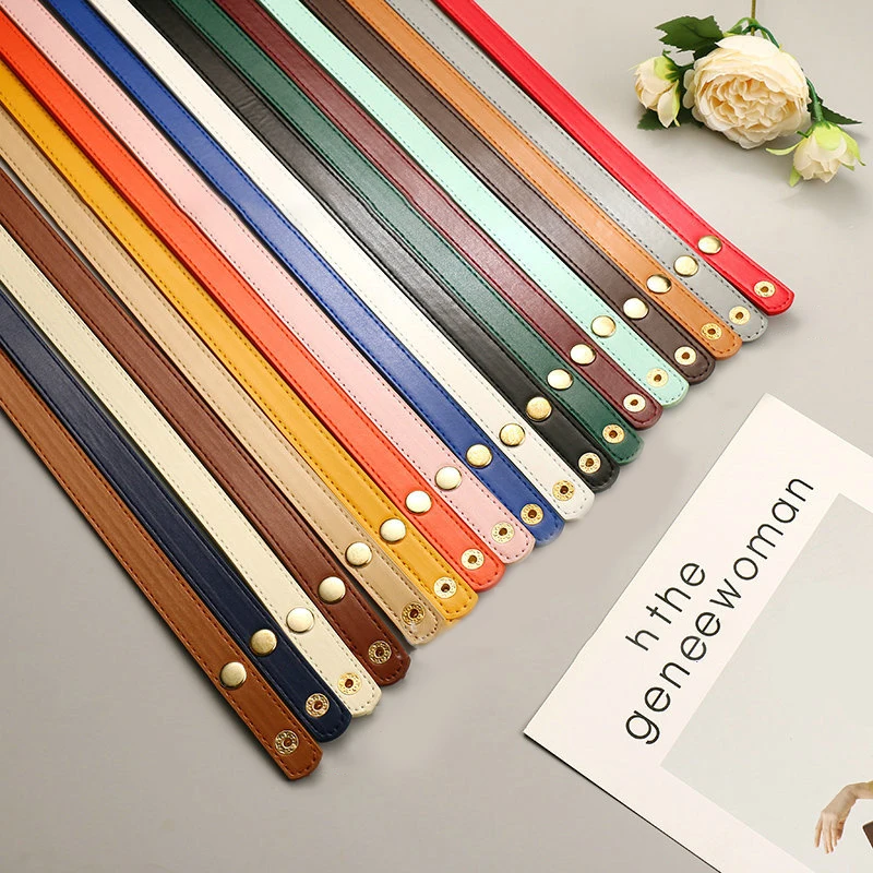 

1.8x60 Pressed Gold Button Leather Strap Accessories Leather Strap Manual Button Strap 25g