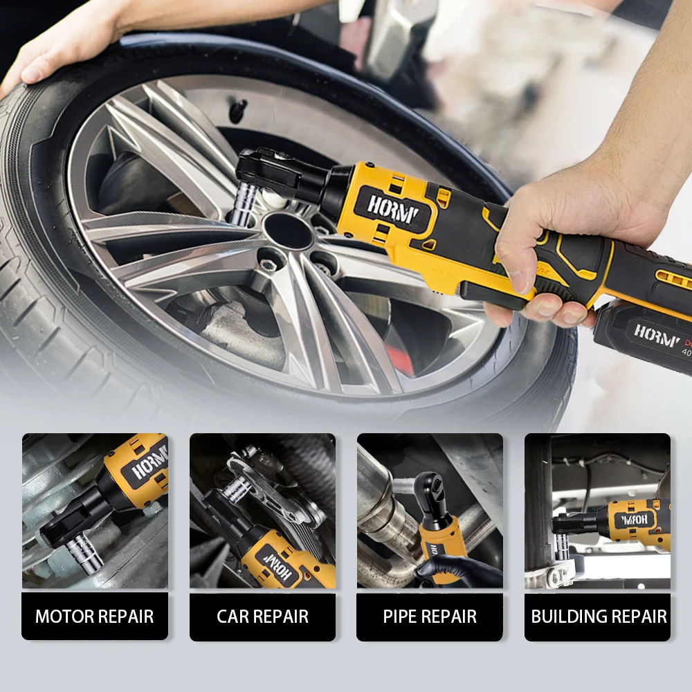 50N.m Cordless Electric Ratchet Wrench 3/8 Inch Angle Drill Screwdriver Removal Screw Nut Car Repair Tool For Makita 18V Battery 6