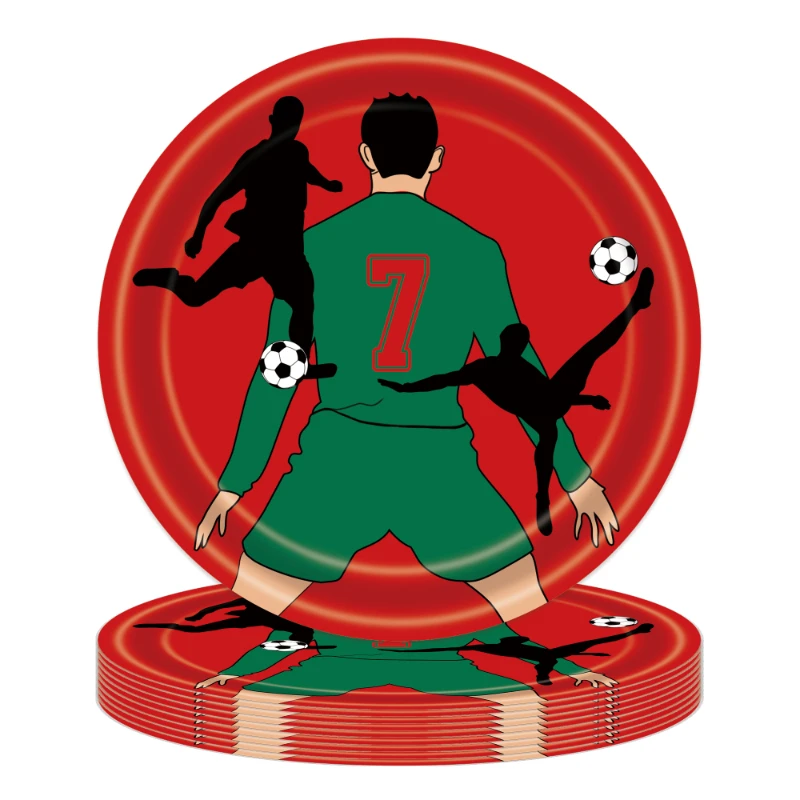 2026 cr7 football party decoration tableware paper dish cup napkins tablecover backdrop gift bag soccer star fans parties 2026 CR7 Football Party Decoration Tableware Paper Dish Cup Napkins Tablecover Backdrop Gift Bag Soccer Star Fans Parties 6