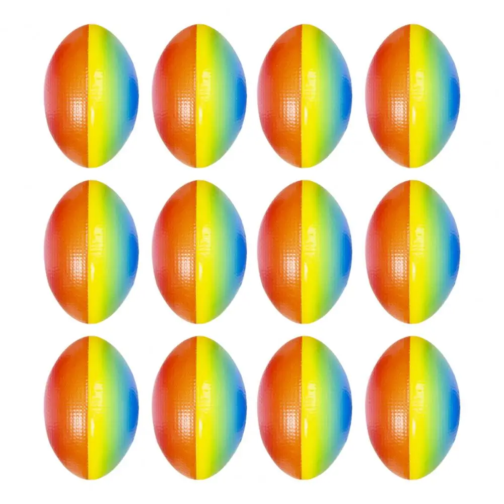 12Pcs Mini Rugby Ball Football Stress Ball Hand Grip Football Training Stress Anxiety Relief High Elasticity Party Toys