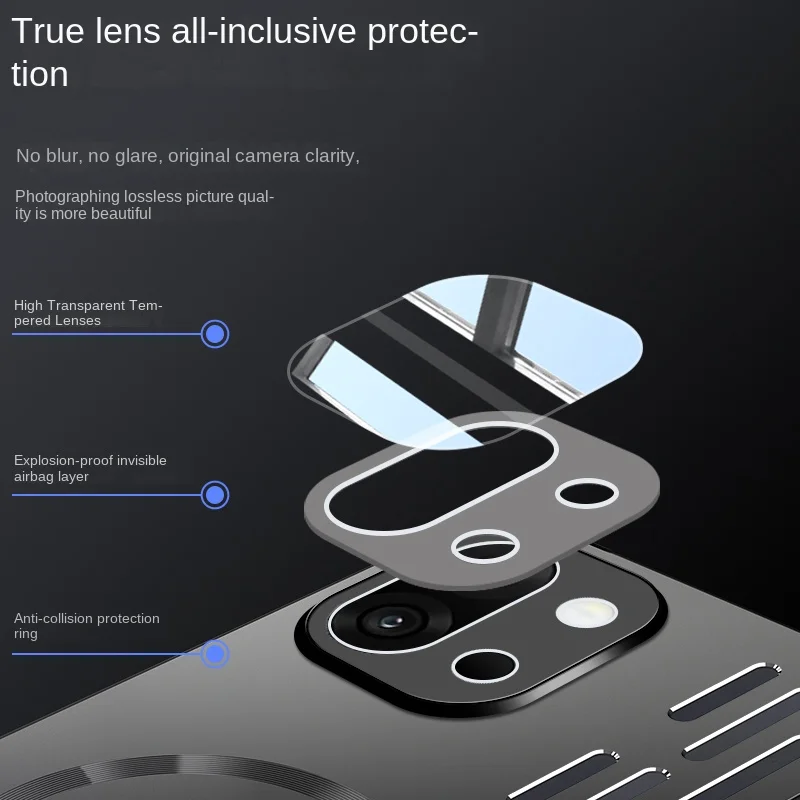 Premium Hard Metal Wireless Charging Case with Heat Dissipation & Magnetic Back Cover