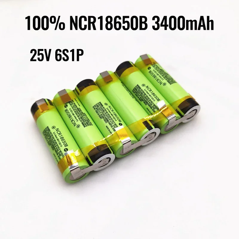 

Original NCR18650B 3400mah battery For 12V 16.8V 21V battery screwdriver battery with weld soldering strip customize