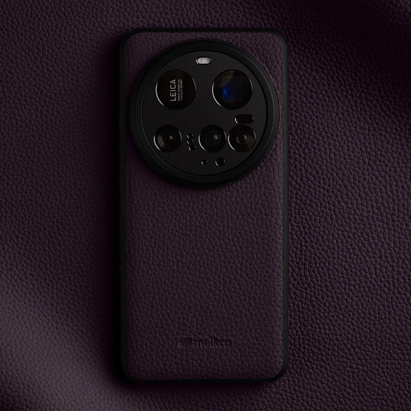 Luxury Genuine Leather Handmade Case with Camera Lens Protector - Premium Cowhide Cover