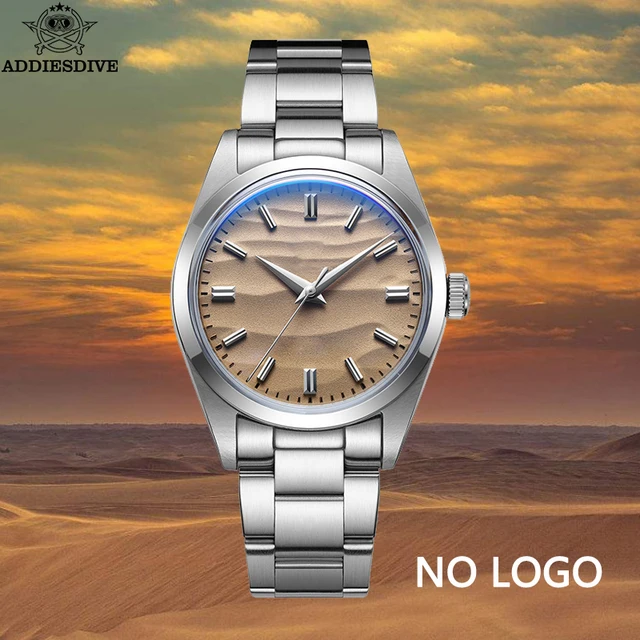 ADDIESDIVE-Montre-bracelet en acier inoxydable pour homme, montres à quartz étanches, cadran de sable 3D, offre spéciale, robe sans logo, AD2030, 100m 1