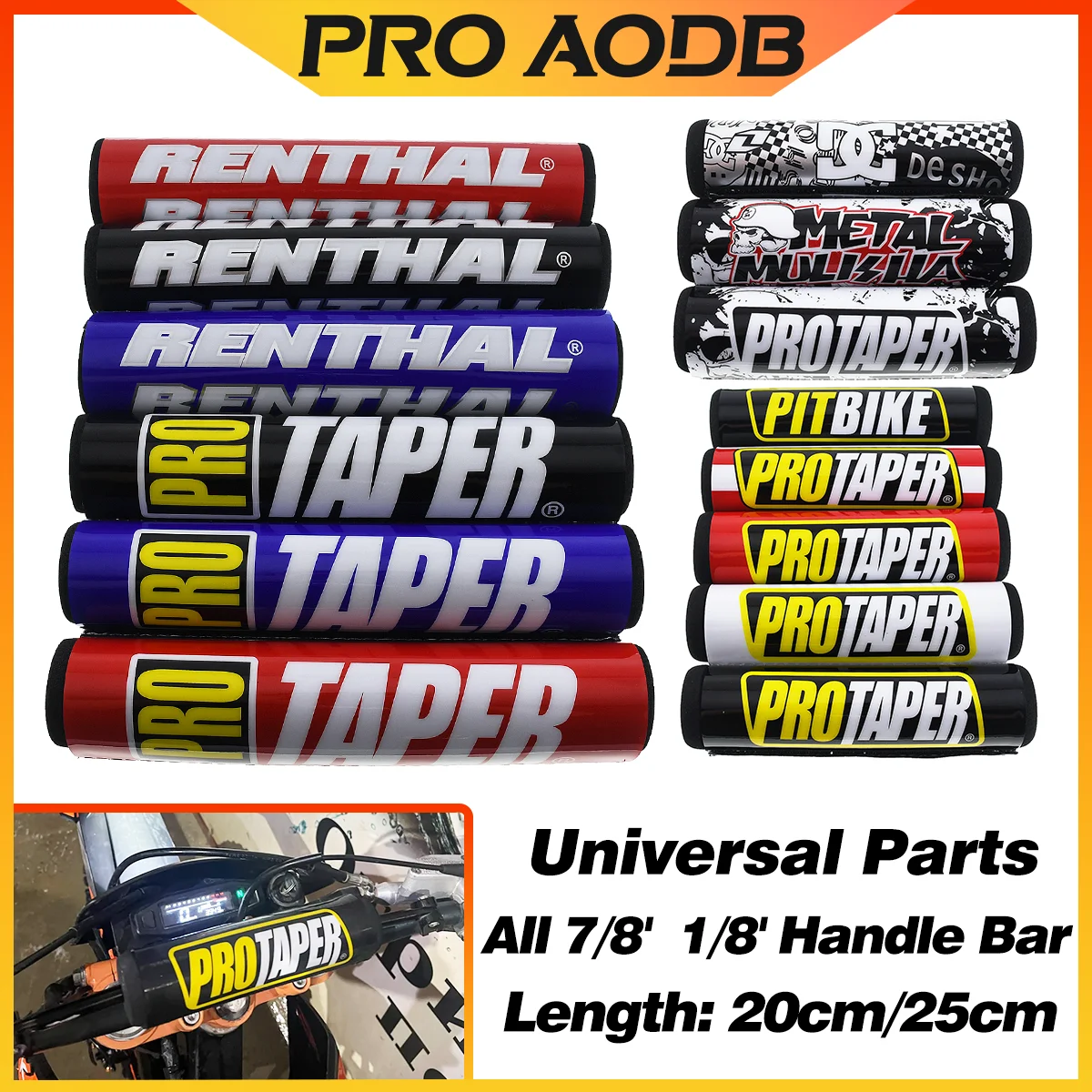 Motorcycle Handlebar Pad Pit Bike Handlebars Moped Crossbar Protection for ATV 200mm 7/8" Bar Dirt Bike Motocross Accessories