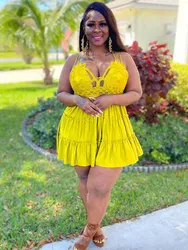 Summer Woman Dress Free Shipping Backless Sexy Lace Dresses Strapless Plus Size Short Dresses Wholesale Bulk Dropshipping