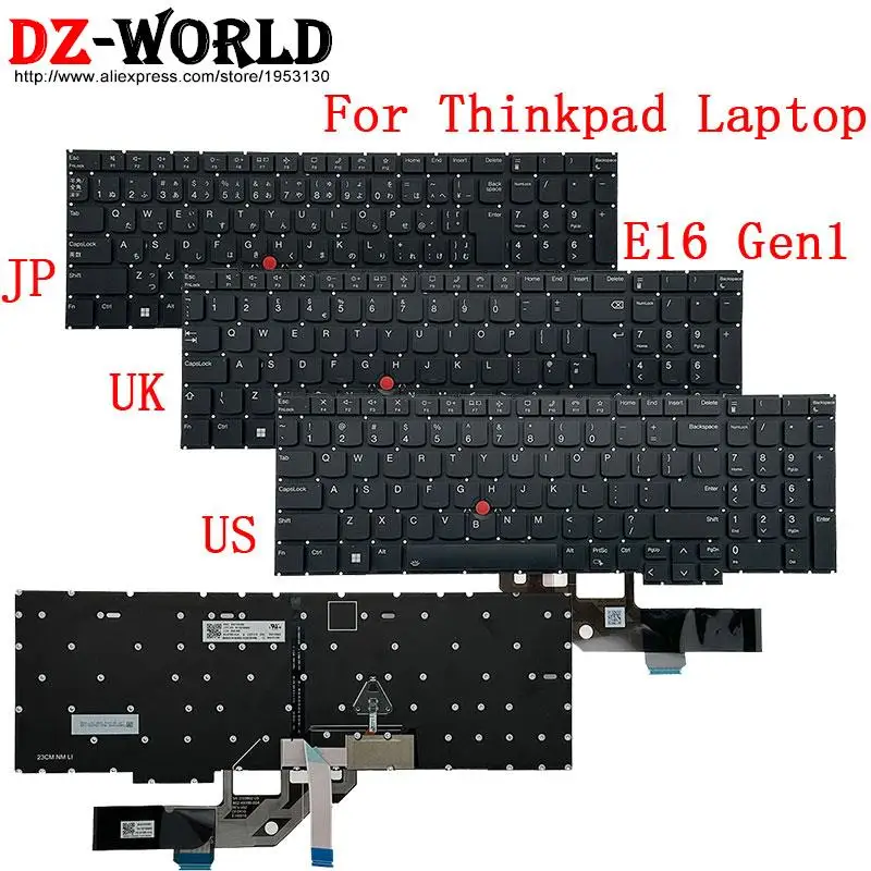 Inglês Jpjaponês Teclado Retroiluminado para Lenovo Thinkpad E16 Gen1 g1 Laptop Sn21k54282 Sn21k54319 Sn21k54306 Sn21k54308 us uk