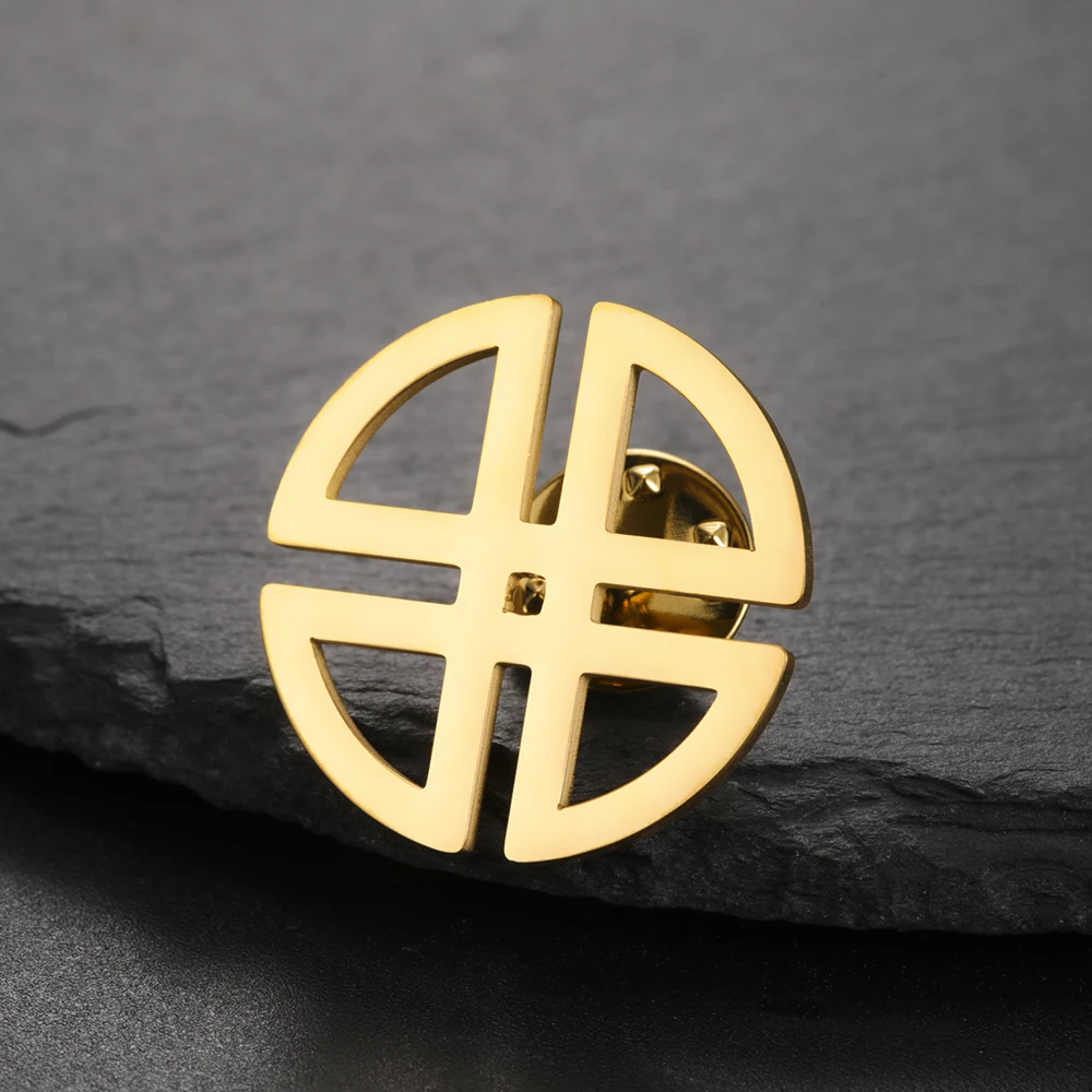 Dawapara Celtics Schild Knoten Brosche Pins Irischer Schutz Talisman Glückssymbol Edelstahl Schmuck – Detail 14