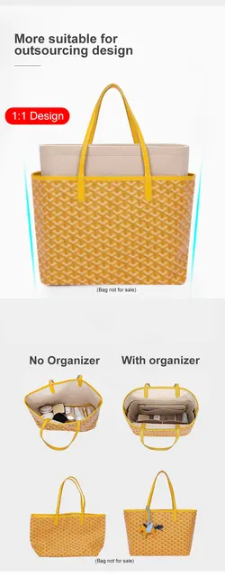  ArcDiary Rayon Purse Organizer Insert, unique pattern Bag  organizer, bag in bag for luxury bags, fit Goyard Anjou Sanit louis Tote  mini/PM/GM Bags(Saint Louis GM,Sea and waves) : Clothing, Shoes 