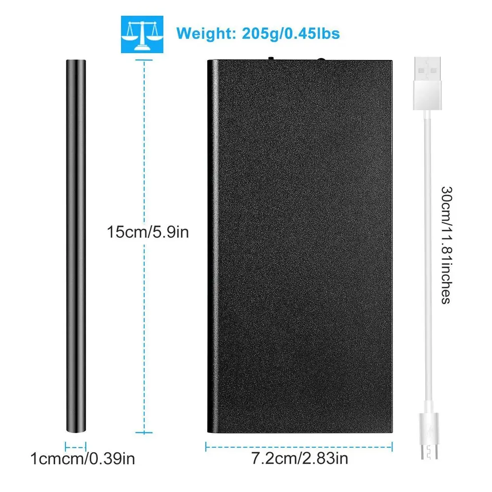 20000mAh 5V/2.1A Portable Power Bank Battery Pack for Heated Vest Jacket Pants Socks USB Power Bank for phone with Flashlight 3