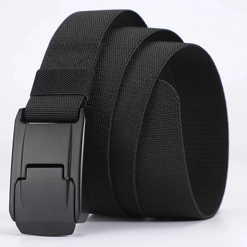 Nylon Belt Stretch Belt For Men and Women Hard Alloy Quick Release Buckle Strong Unisex Elastic Overalls Work