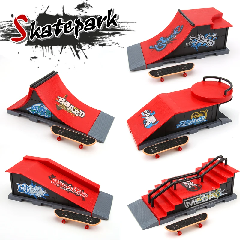 Tech Practice Deck Finger Skateboards Con Skate Park Ramp Parts Set Regalo Per Bambini Parchi Per Giocattoli Da Tastiera