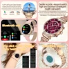 Women diamond Smart Watch ECG Women Health tracking Watch Full Touch Screen BT Call Custom dial Smartwatch For Huawei Xiaomi IOS 4