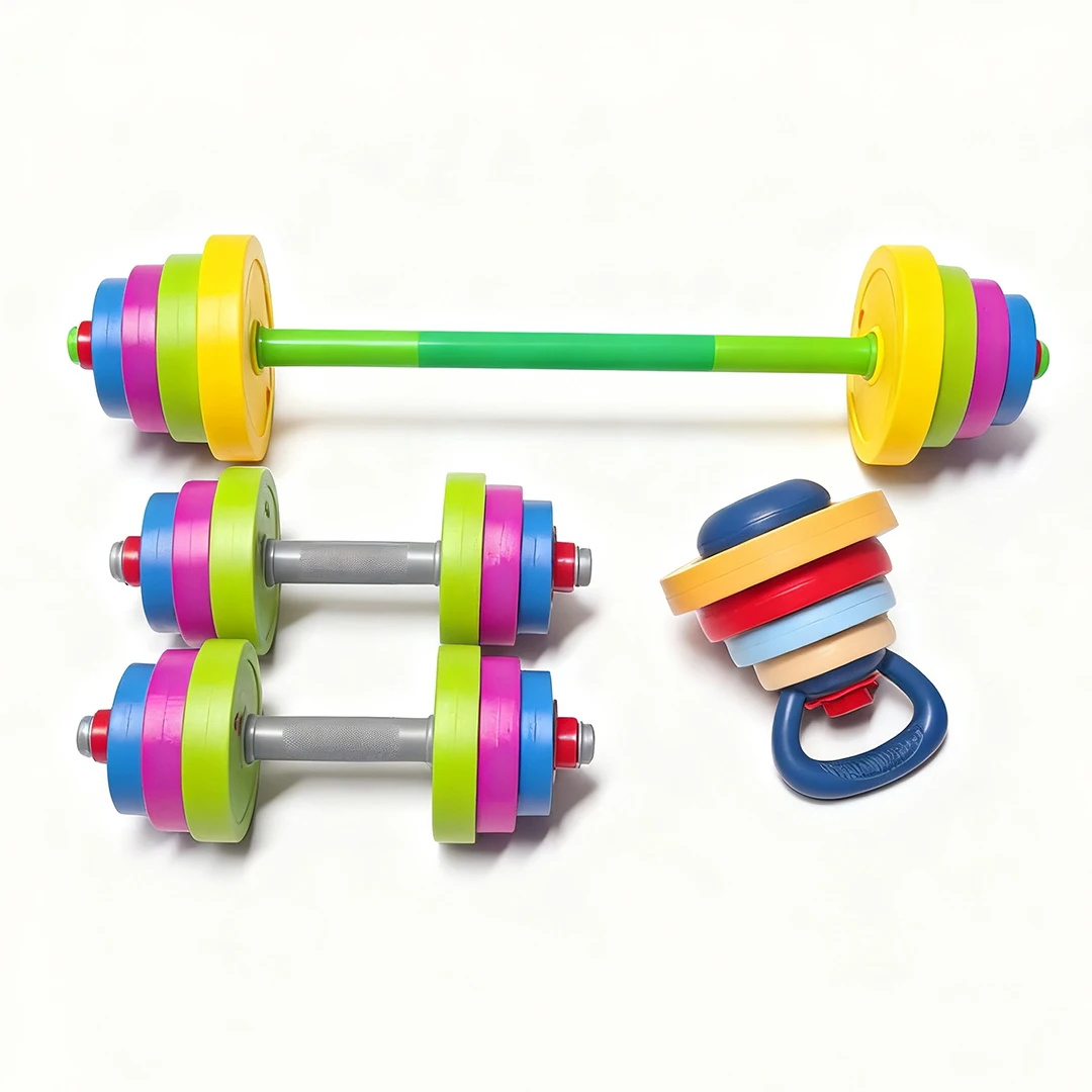 Kids Detachable Dumbbell & Long Barbell Toy Set 1