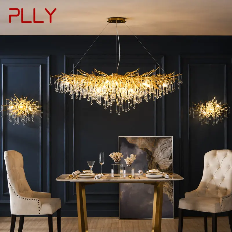 

LOLALA Crystal Chandelier Luxury LED Hanging Light Creative Decorative For Living Dining Room