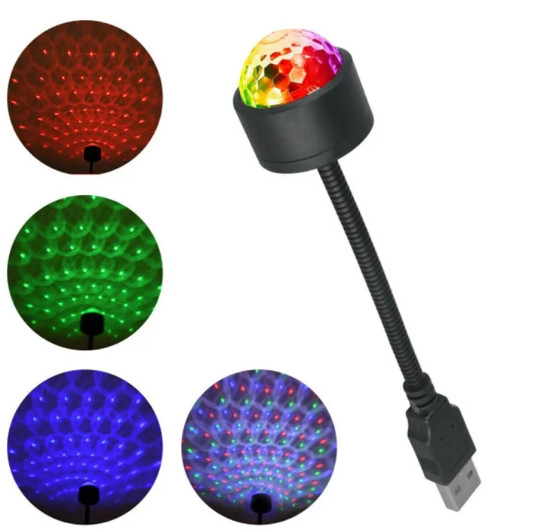 USB Sound Music Rhythm Magic Stage Effect Projection Lamp LED Party Disco DJ Stage Light Car Decoration Atmosphere Night Light