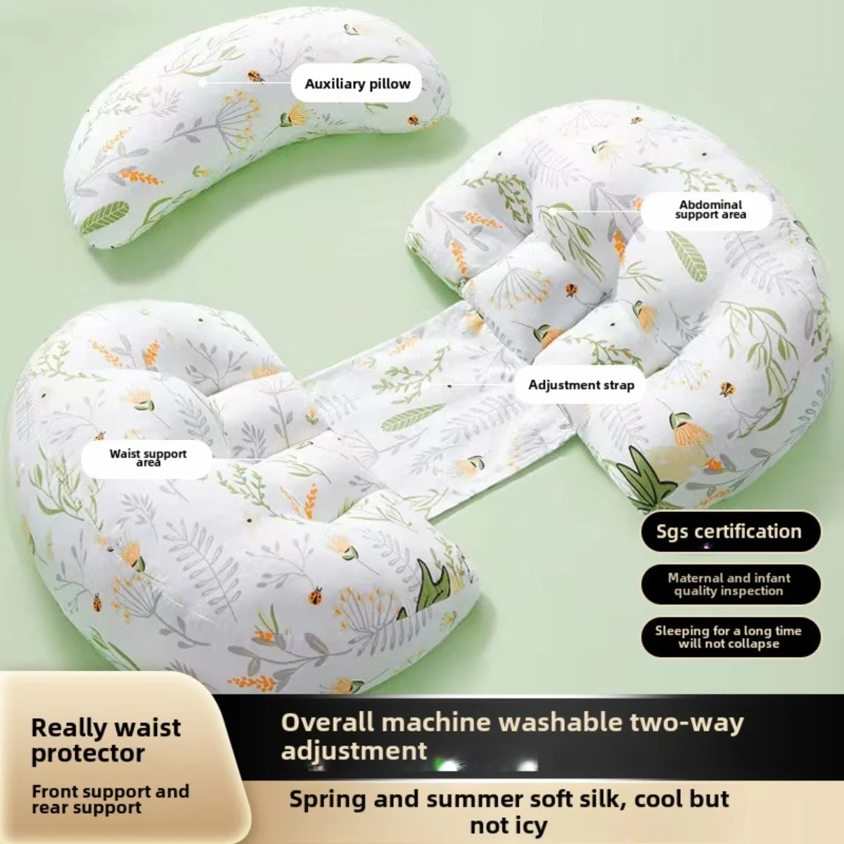 Pregnancy Pillow Maternity Body Pillows Pregnant Nursing Pillow for Pregnant Women Pregnancy Accessories Mommy Aid Sleep Bedding