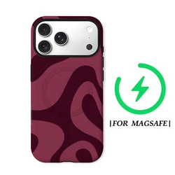 Burgundy Camo Magnetic Tough Phone Case - iPhone 17 (FC)