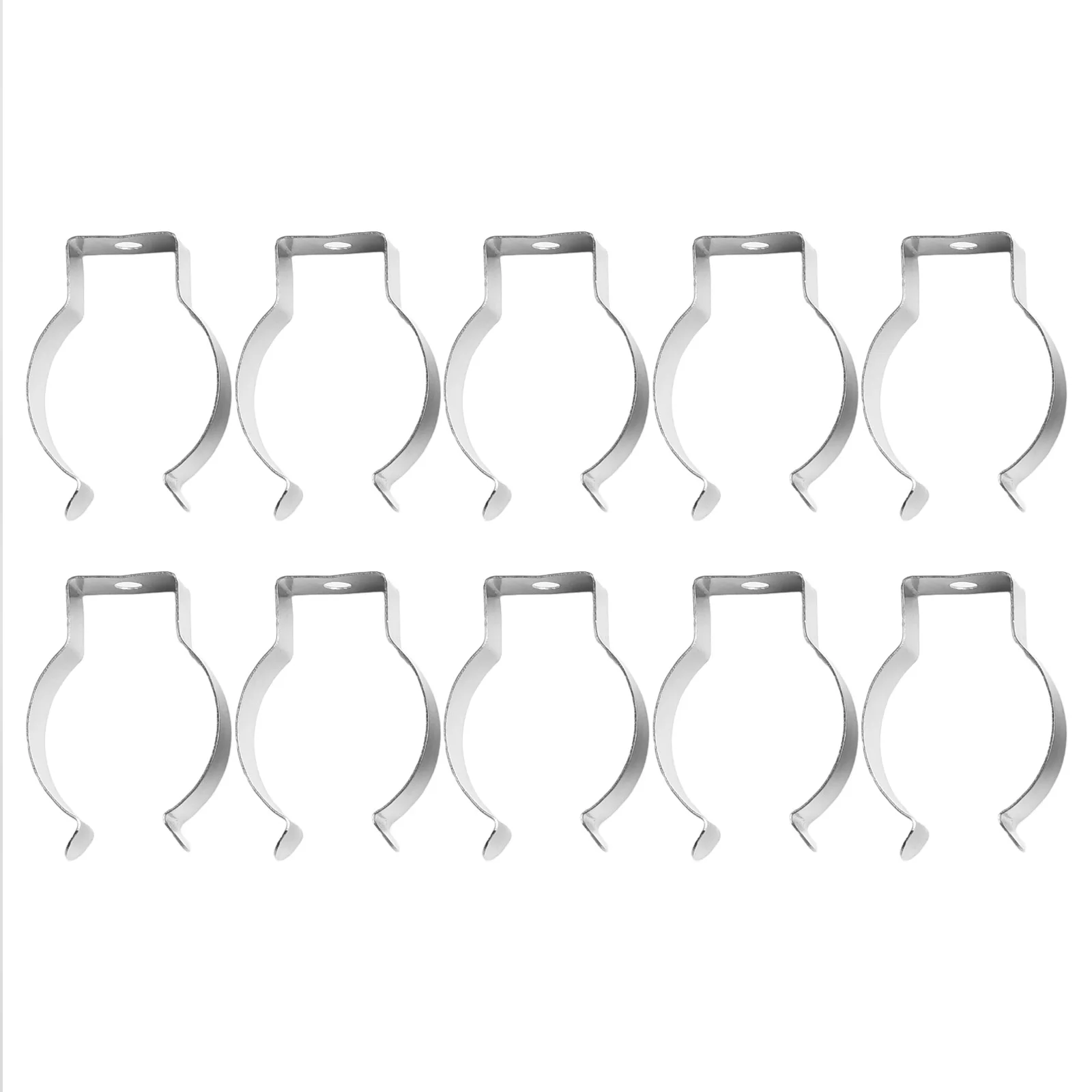 10pcs Spring Terry Clips Stainless Steel Narrow Base Tools 6mm-28mm Heavy Duty Tools Storage Hangers For Garages Sheds Hardwares