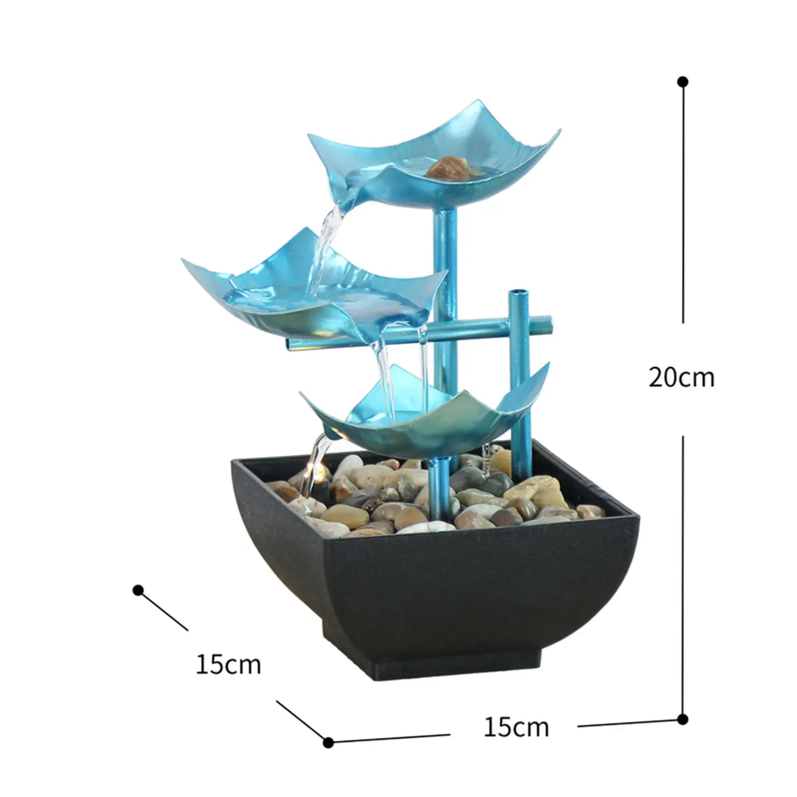 Fontana Zen Da Scrivania Con Cascata E Nebbia - Decorazione Relax Per Ufficio E Casa - Foto 3