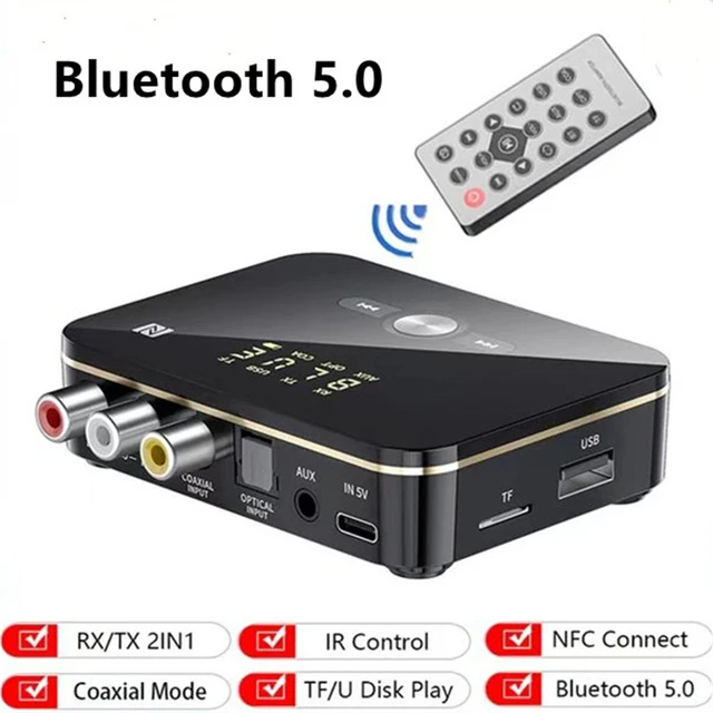 VIELLFON-Transmetteur récepteur Bluetooth 5.0, mini stéréo, audio, AUX, RCA,  USB, prise jack 3.5mm pour TV, PC, voiture, kit adaptateur sans fil -  AliExpress