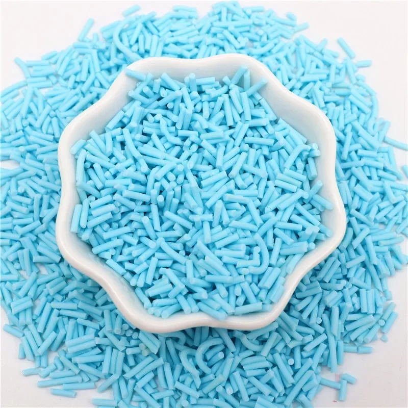 Vibrant Cylindrical Polymer Clay Slices for DIY Crafts and Slime Accessories