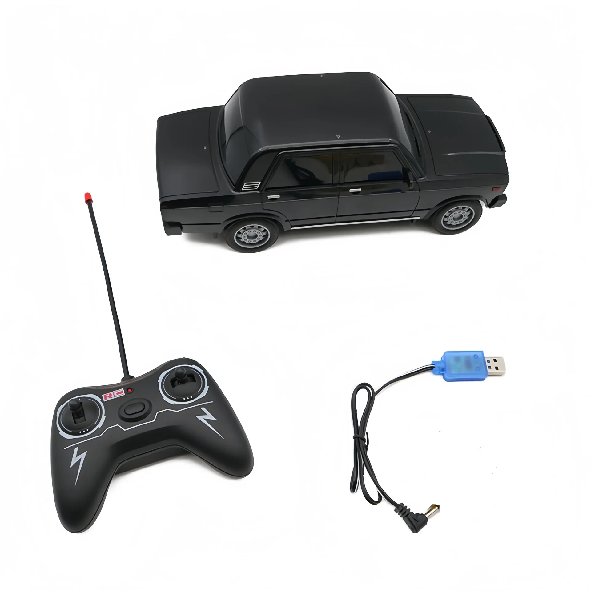 1: 12 Four way Remote Control Car with Lighting Simulation Lada Sedan Russian Car Model Children Christmas Toy Dragon Gift 6