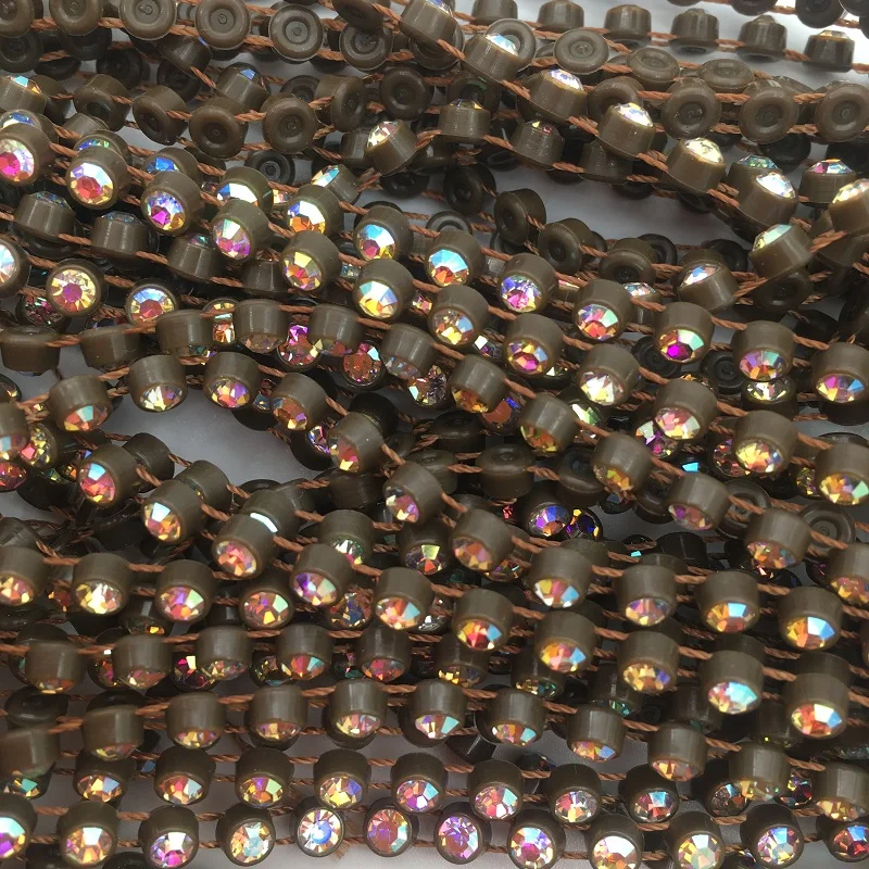 TABA® Sparkling AB Crystal Rhinestone Trim - 10 Yards of Elegant Rhinestone Banding