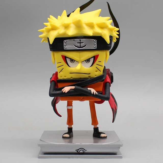 Naruto Anime Estátua de PVC para Crianças, COS, Bob Esponja, Patrick  Estrela, Uchiha, Sasuke, Modelo Kawaii