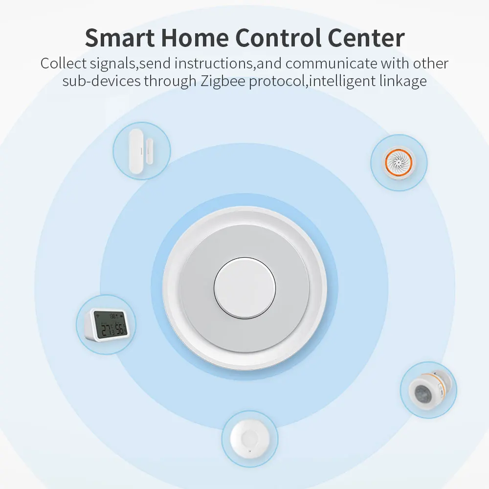 Zigbee Gateway Tuya HUB 무선 브리지 스마트 홈 원격 제어 Zigbee 3.0 프로토콜 스마트 라이프는 Alexa Google 홈과 함께 작동합니다.