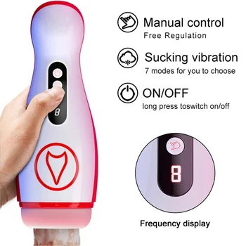 Automatic Blowjob Sucking Masturbator Vibrator for Adult Male Oral Sex Machine Toys for Men Pussy Pump Cheap Masturbation Cup 5