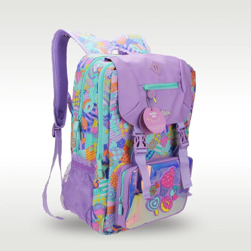 Australia Smiggle Original Children's Schoolbag Girls Dazzling Color Ice Cream Large Shoulder Backpack School Supplies 8-14 Year