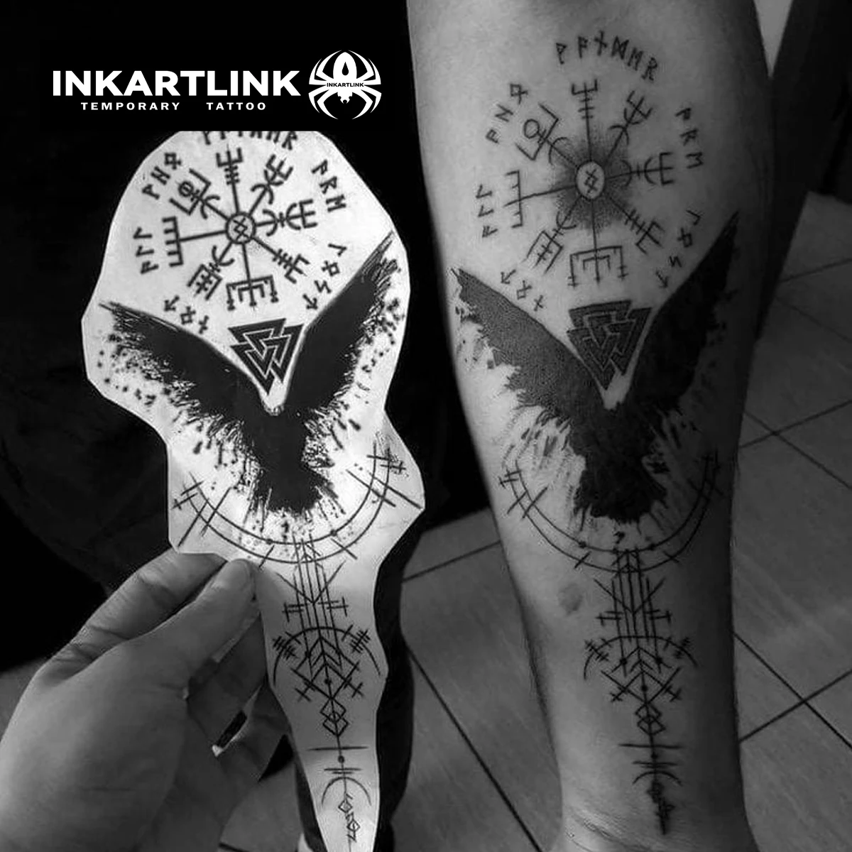 Evil Symbol Temporary Tattoo,Lasts To 15 Days New Technology Magic Waterproof Semi Permanent Sticker. 2