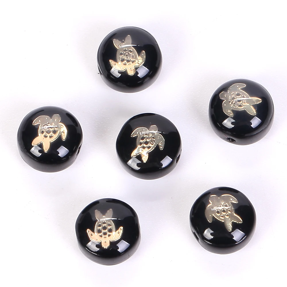 8 mm natürliche schwarze weiße Muschel-Schmetterlings-Abstandsperlen für Schmuckherstellung, DIY, handgefertigter Anhänger, Armband, Halskette, 10 Stück – Detail 12