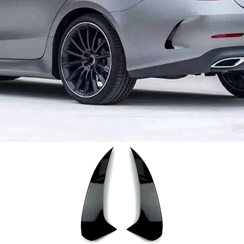 자동차 후면 범퍼 스플리터 핀 프레임 트림, 메르세데스 벤츠 CLS 클래스 C257 CLS350 CLS450 2018-2020, 블랙