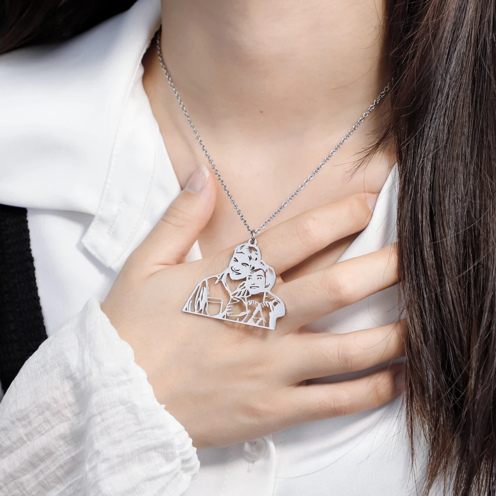 

Изготовленное на заказ ожерелье с портом, индивидуальное женское ожерелье из нержавеющей стали, ювелирные изделия, подарок на день матери