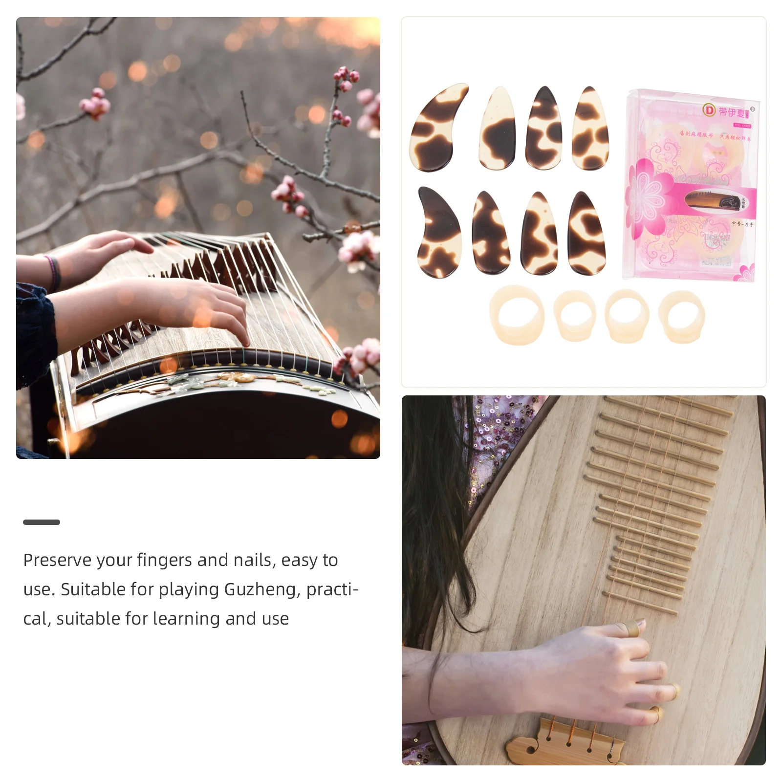 

Guzheng Nail Cover Guzheng Finger Picks Accessories Practice Accessories For Right Hand Or Left Hand Silicone Protectors