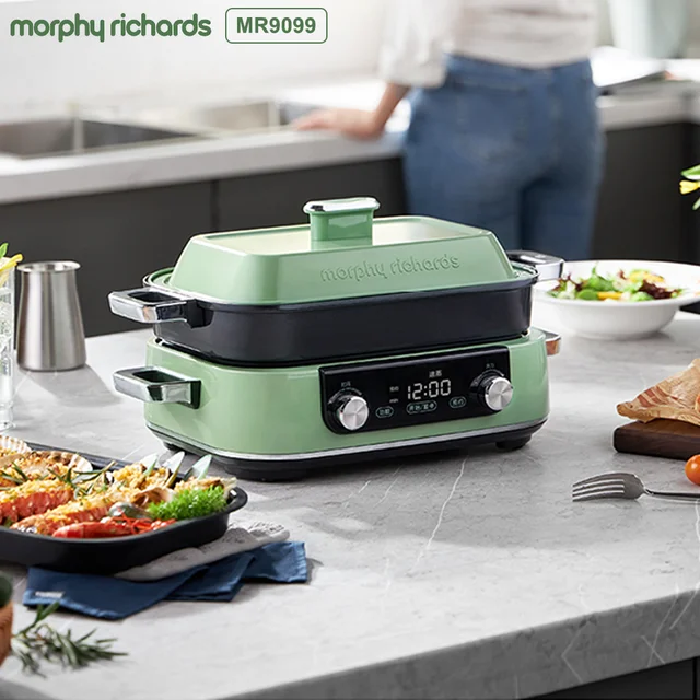 Morphy Richards 5L Multi-function Pot Electric Grill Kitchen Appliances  Electric Hot Barbecue Electric Hot Pot，