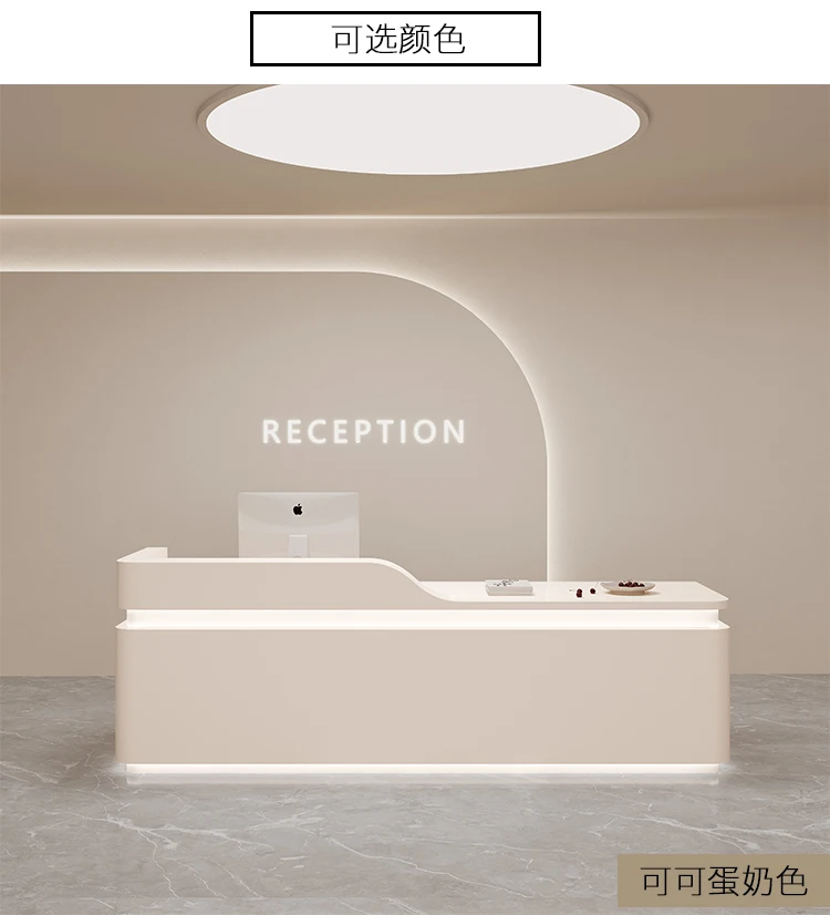 Description Picture 3 of itemExecutive Mobile Reception Desks Luxury Podium Futuristic Study Reception Desks Standing Mostrador Recepcion Salon Furniture