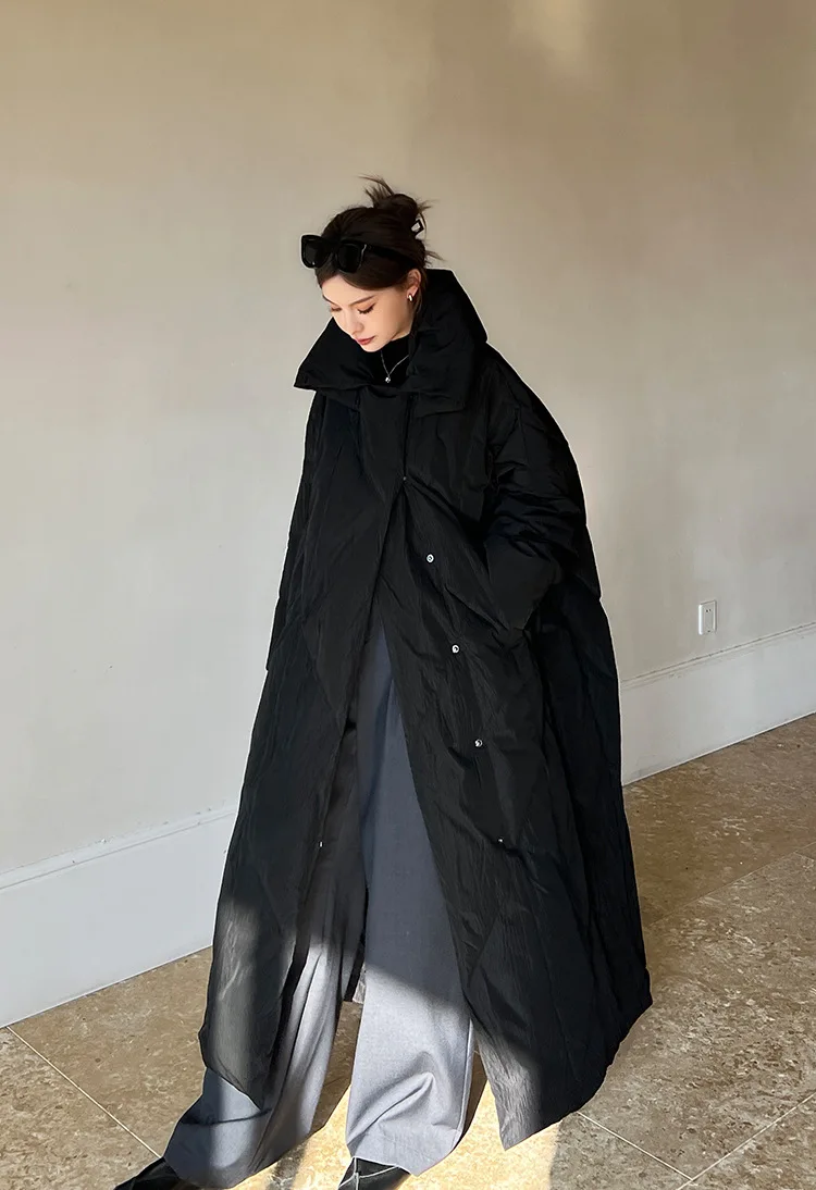 2024 New Large Size Winter Parkas Warm Long Puffer Jacket Oversized Women Loose Large Quilt Cotton Coat Cotton-padded Jacket